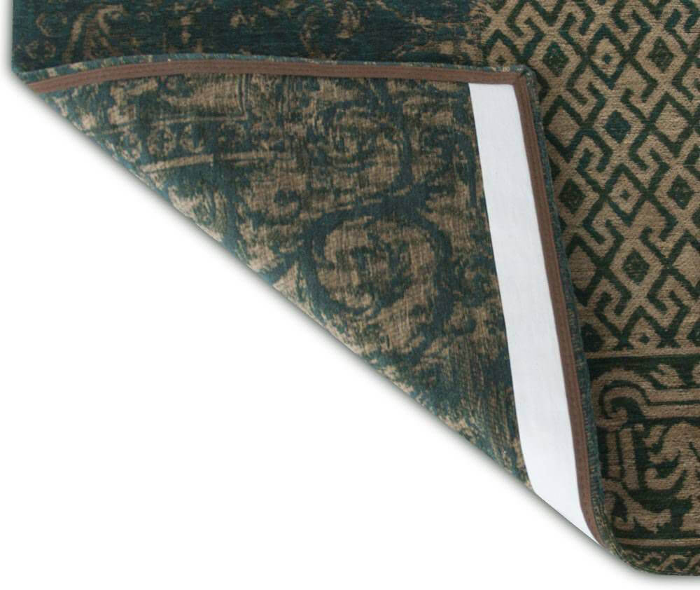 Patchwork Rug Multi Dark Green