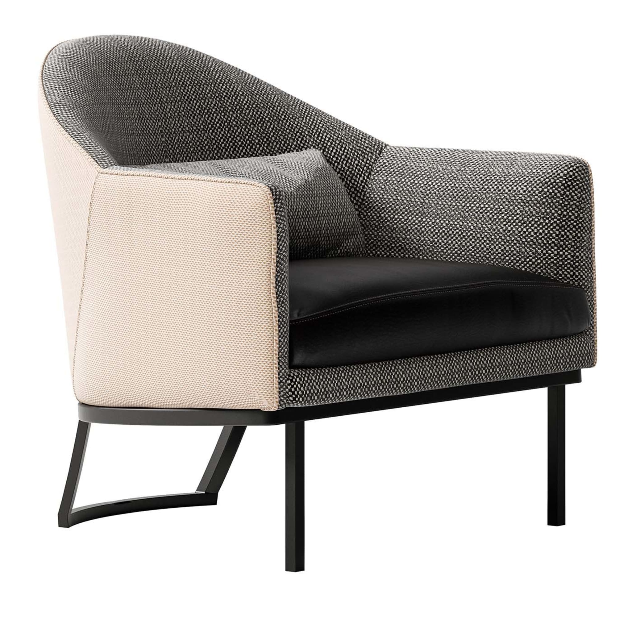 Sleek Grey Armchair