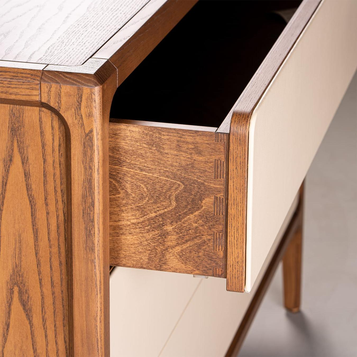 Leather-Covered Chest Of Drawers