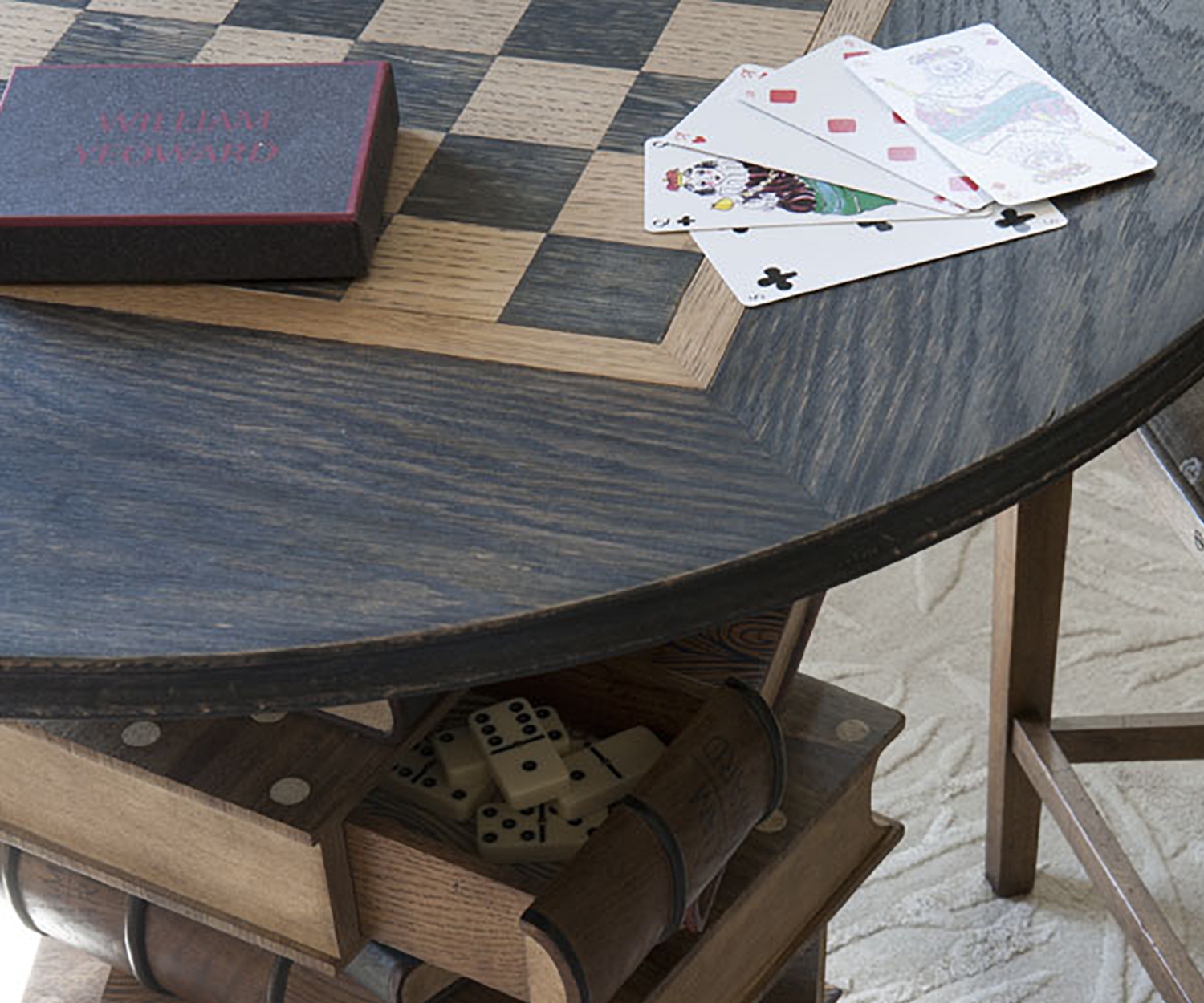 Tenbury Games Table Navy Oak