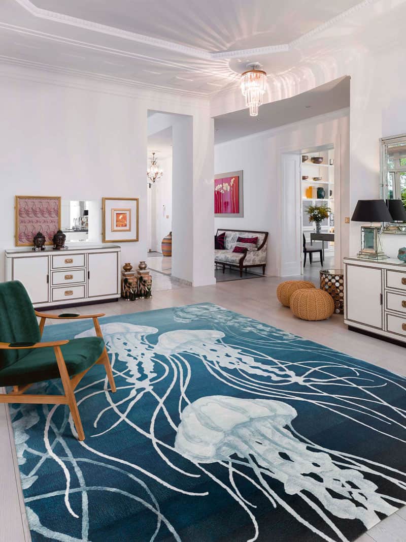 Jellyfish Hand-Knotted Rug