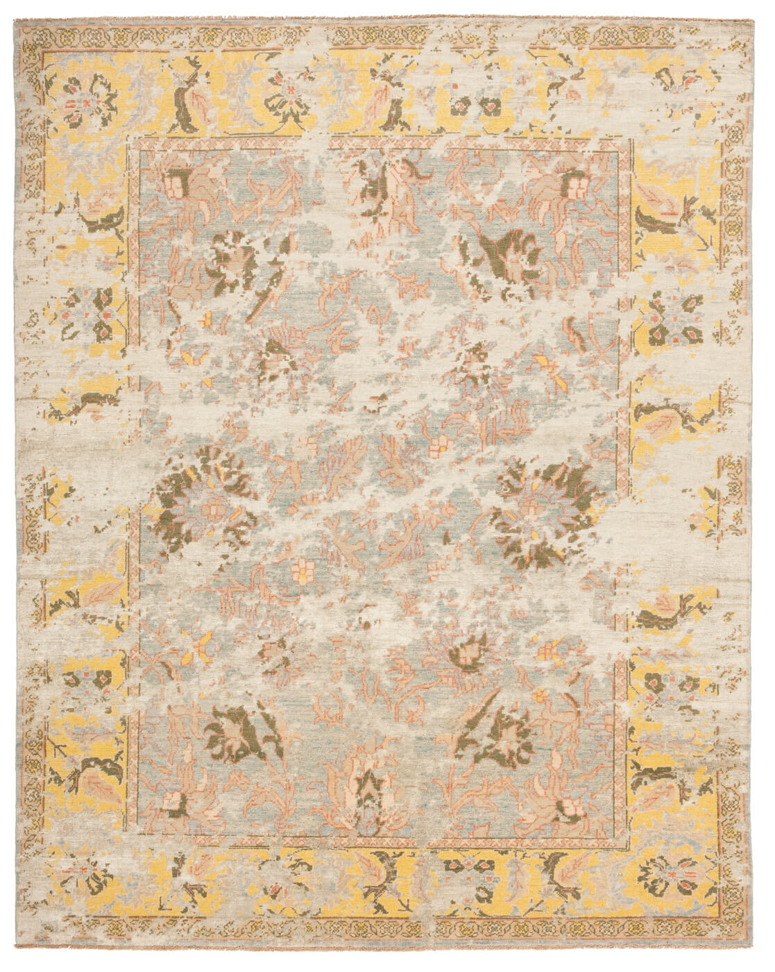 Ziegler Prince Double Sky Blue Silvergrey Silk Rug