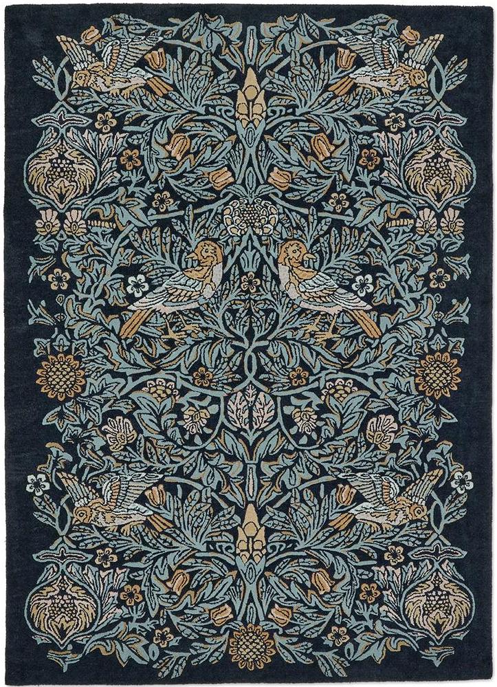 Bird Webb's Blue 128308 Wool Rug ☞ Size: 250 x 350 cm