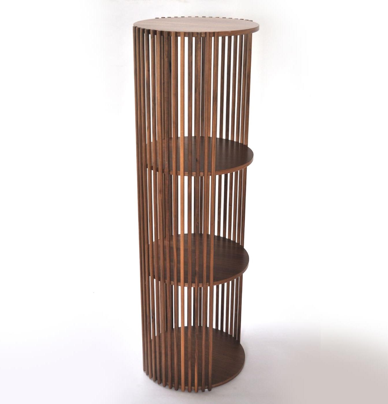 Round Wooden Bookcase