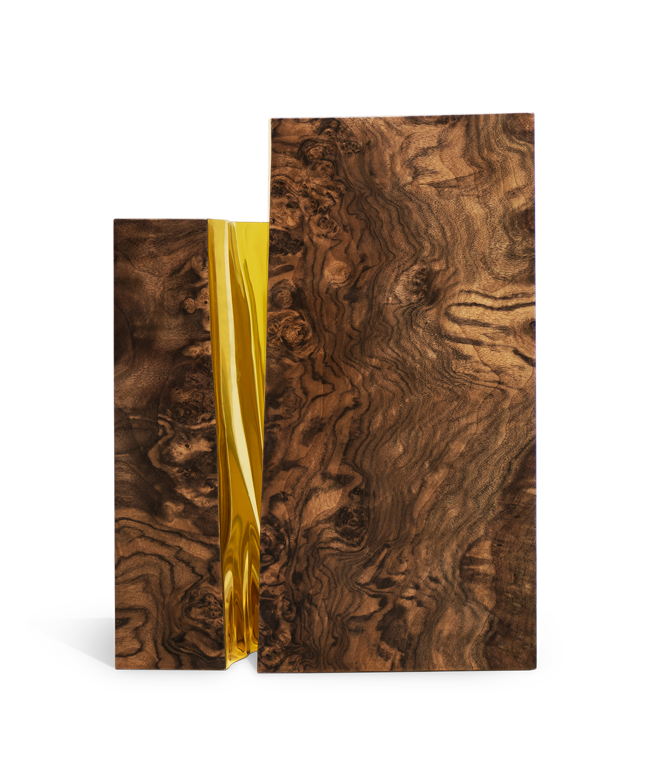 Fissure Walnut Wood Side Table