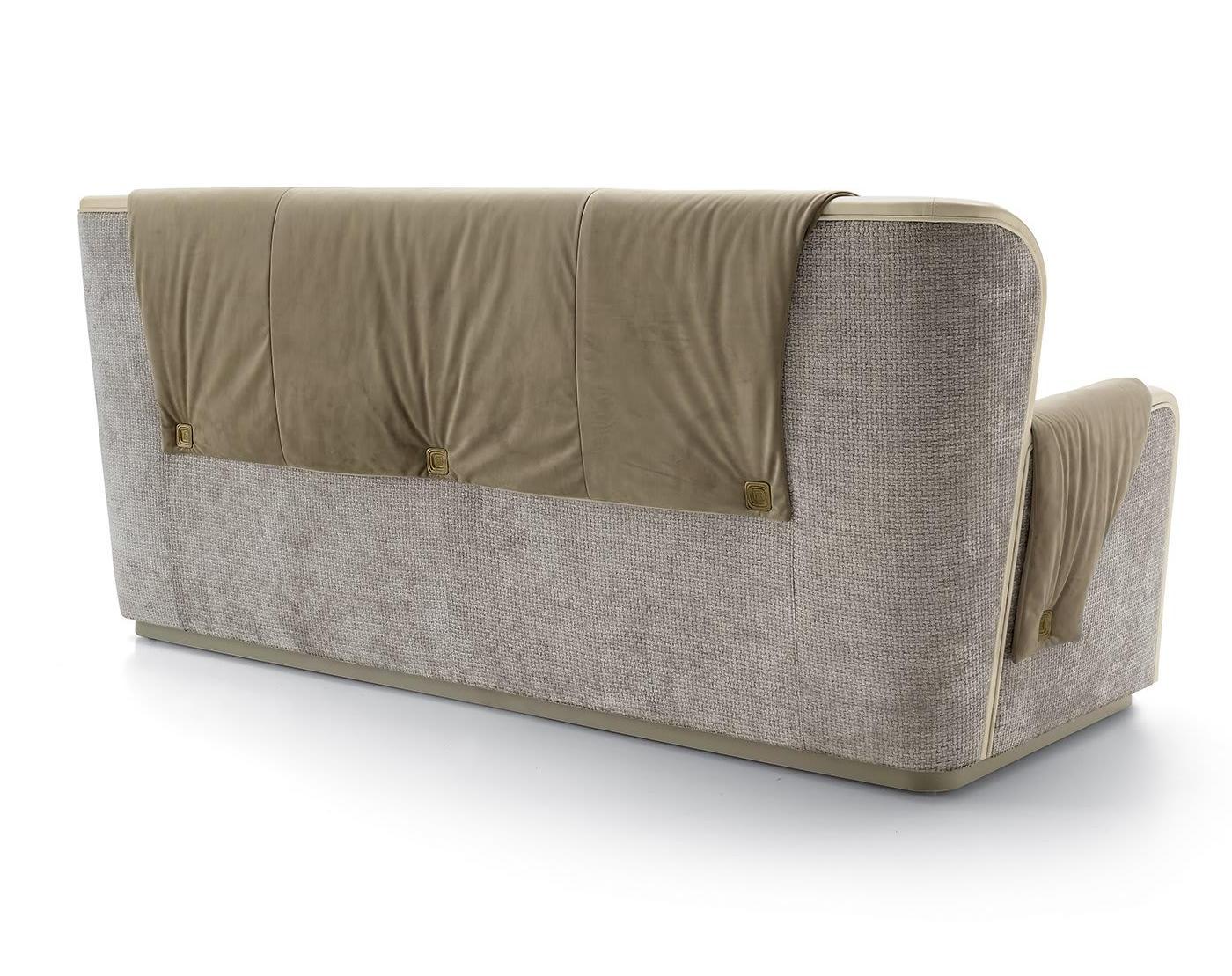 Beige Artisan Three-Seater Sofa