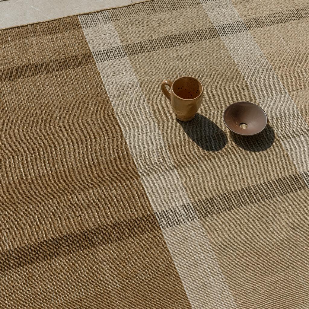 Zona Cashew Block Stripe Outdoor Rug