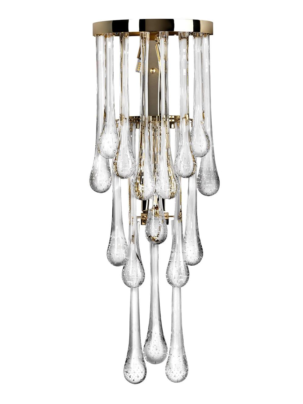 Venetian Glass Drops Wall Sconce