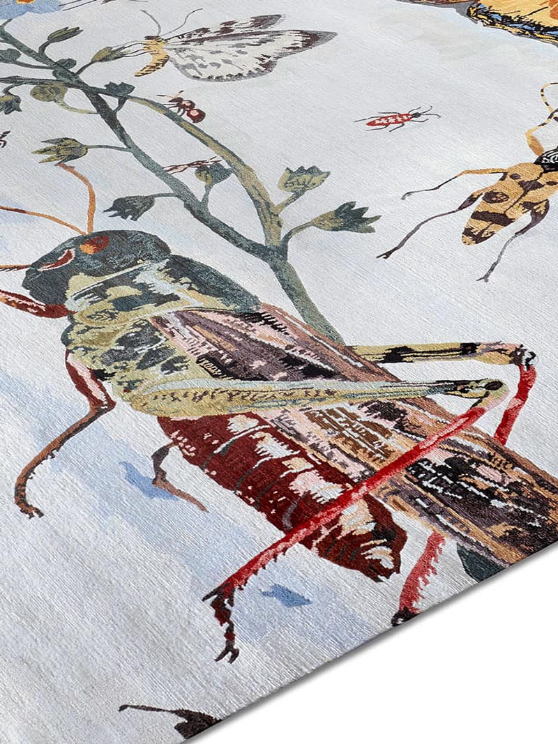 Grasshopper Hand-Woven Rug