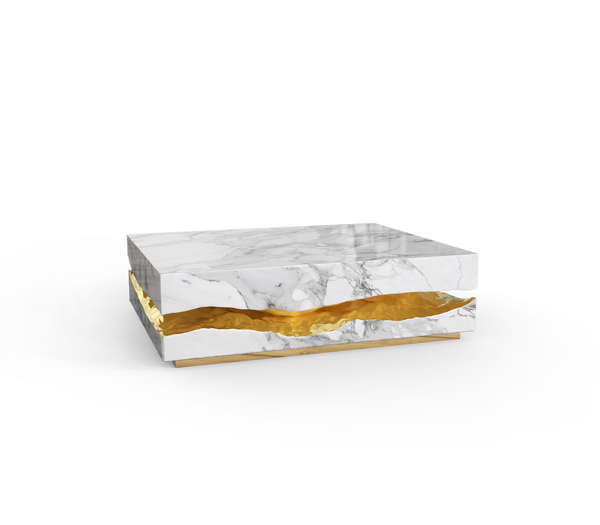 Boulder Carrara Marble Accent Table Boulder Carrara Marble Accent Table