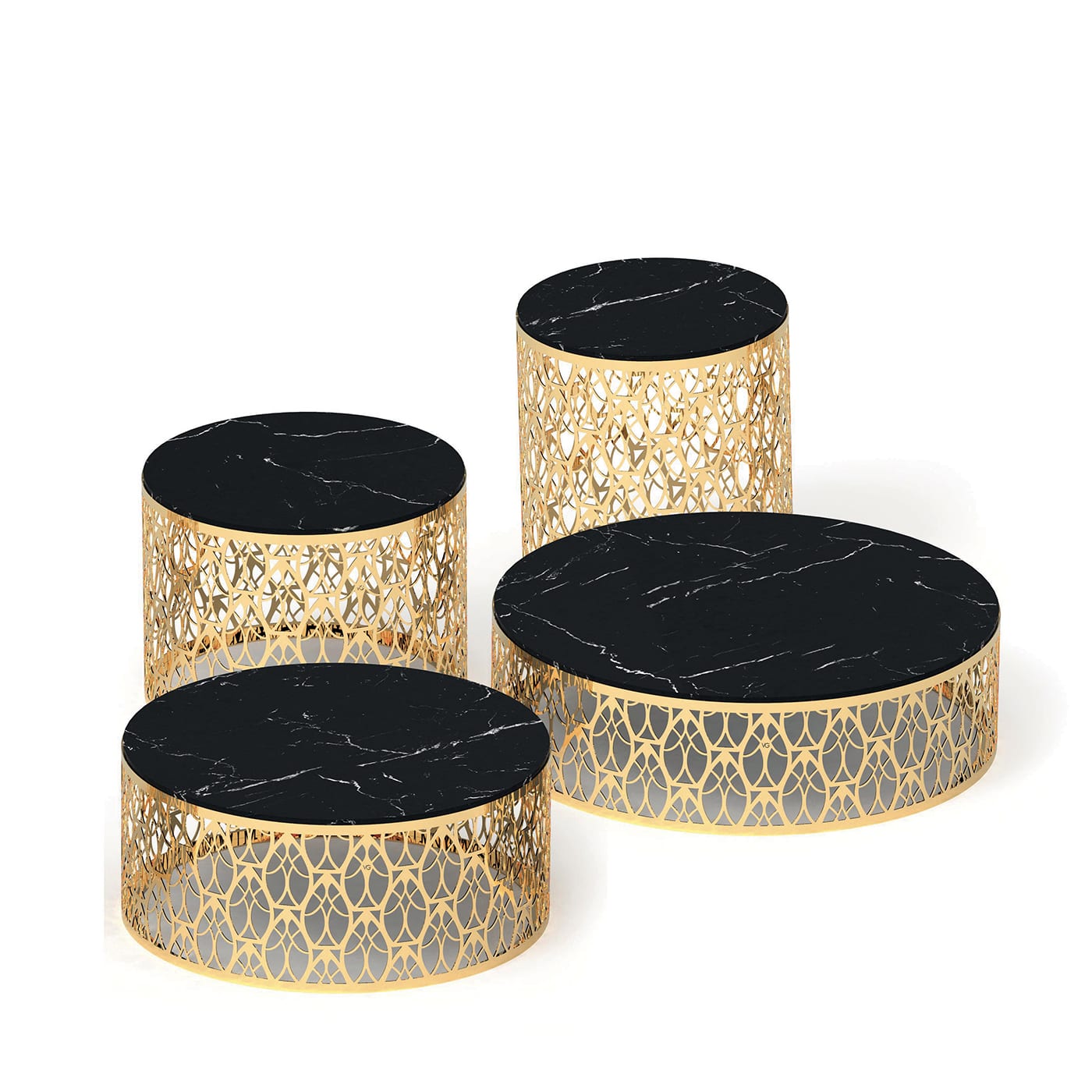 Cabaret Gold-Tone Artisan Side Table