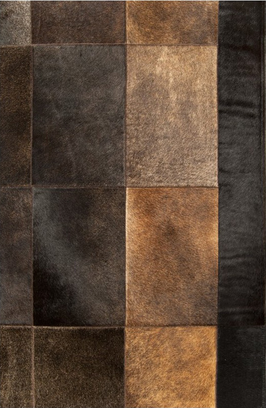 Tobaco Leaves Cowhide Rug