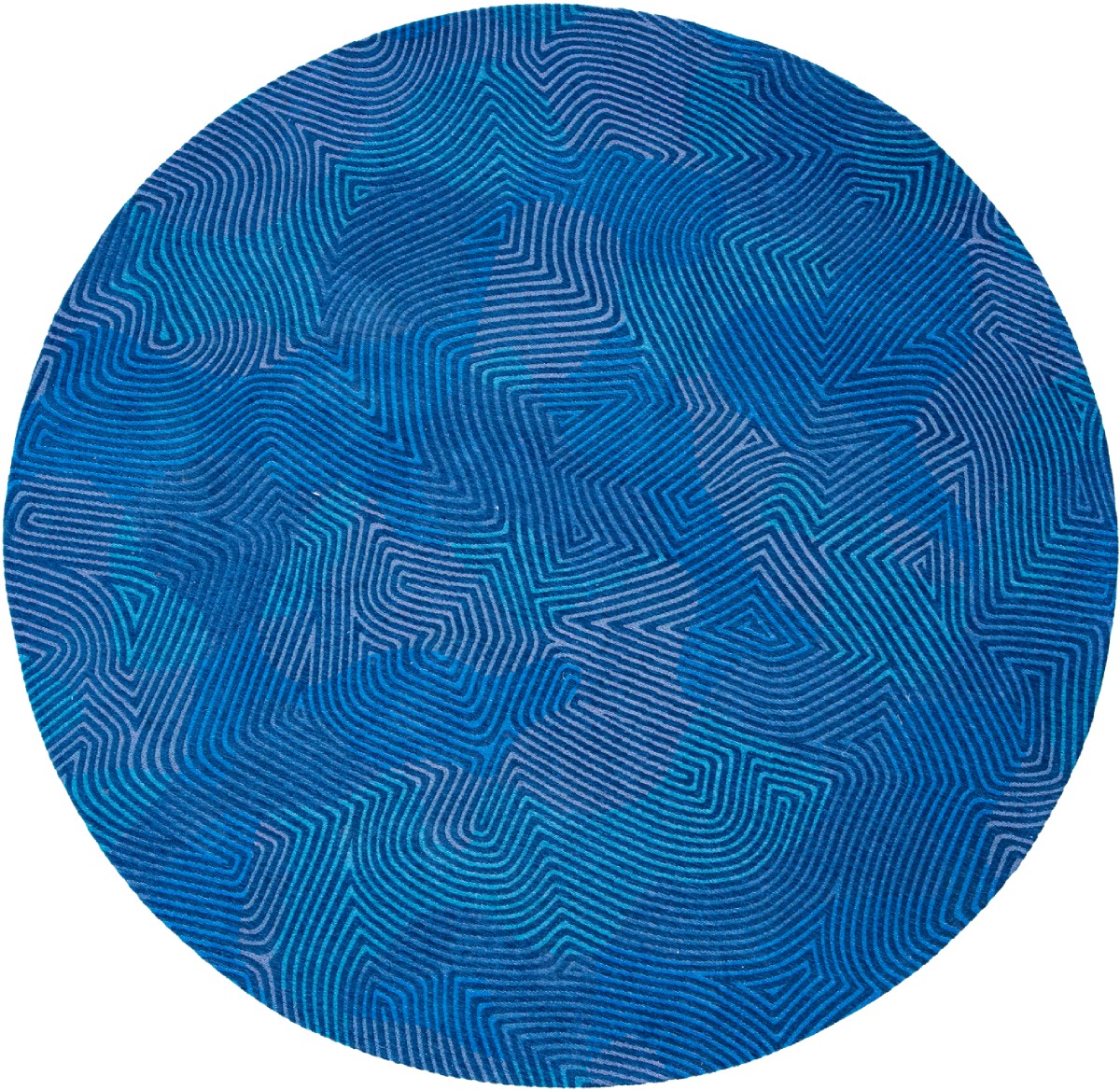 Blue Lagoon 9225 Round Rug ☞ Size: Ø 240 cm