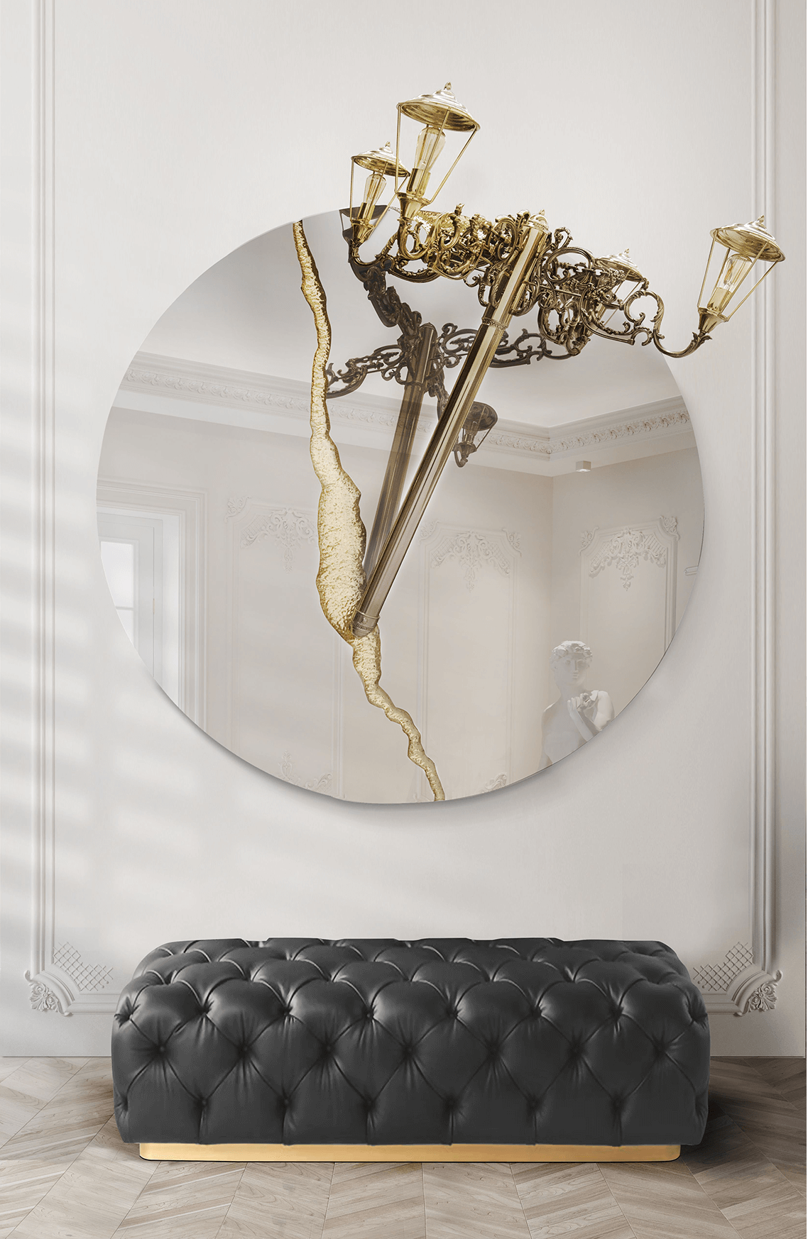 Lunar Round Mirror