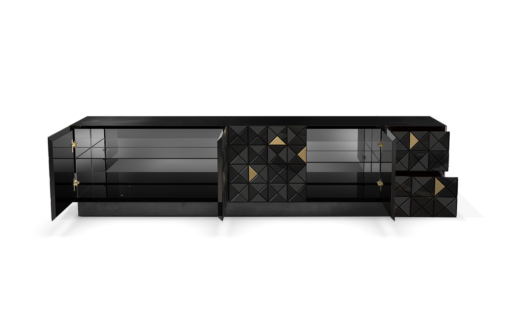 Mosaic Black TV Cabinet