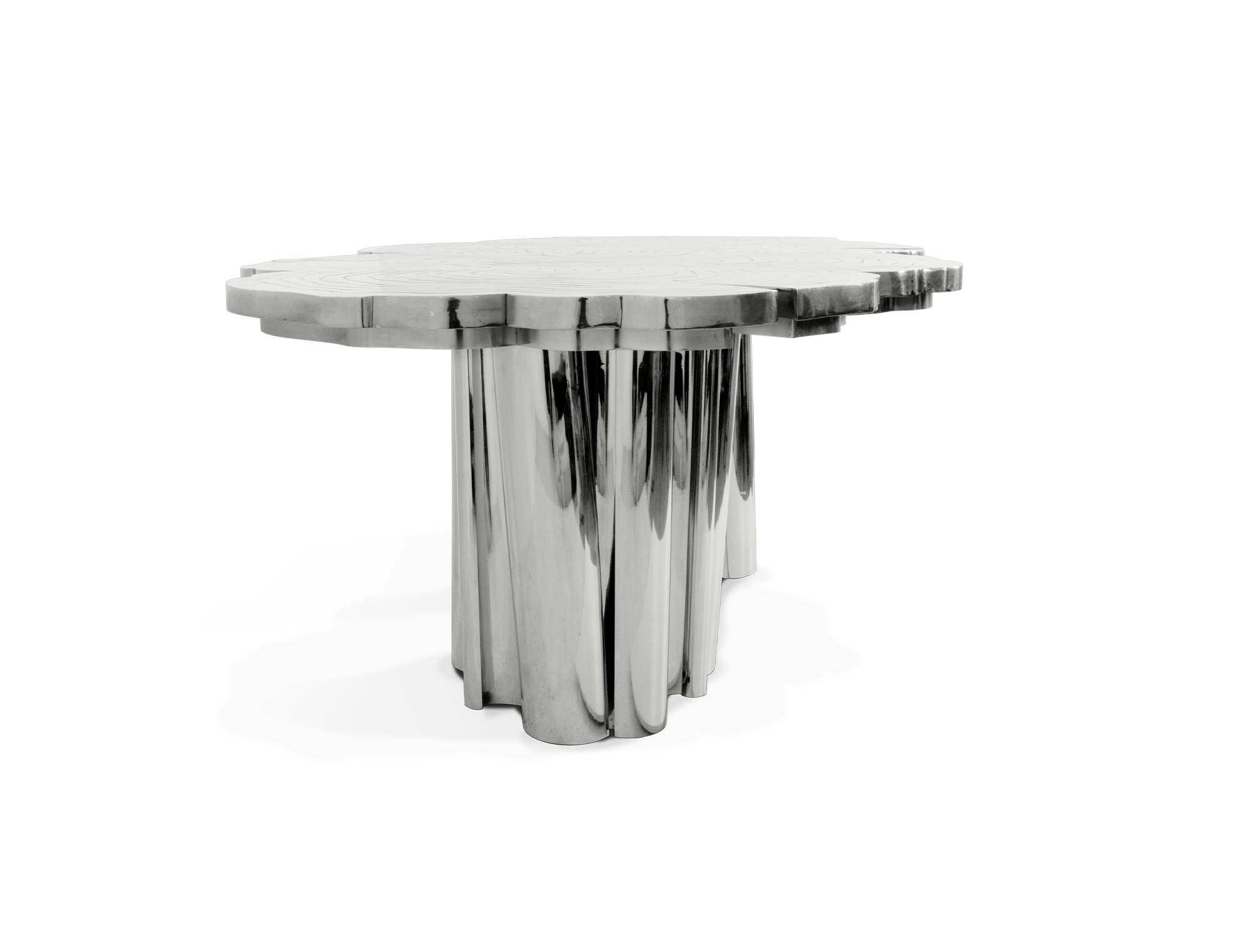 Artisan Inox Steel Dining Table | Dimensions: W 350 cm