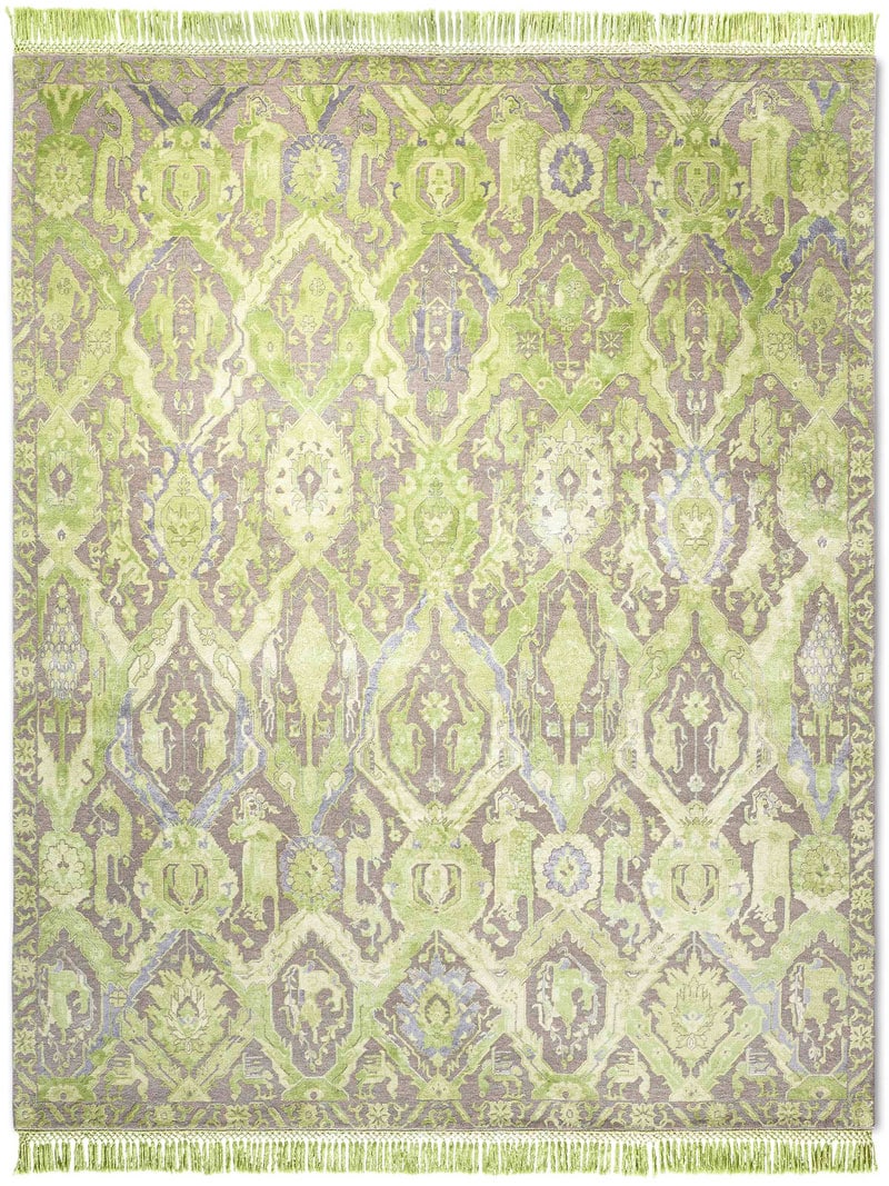 KavaBagh Green Handmade Luxury Rug