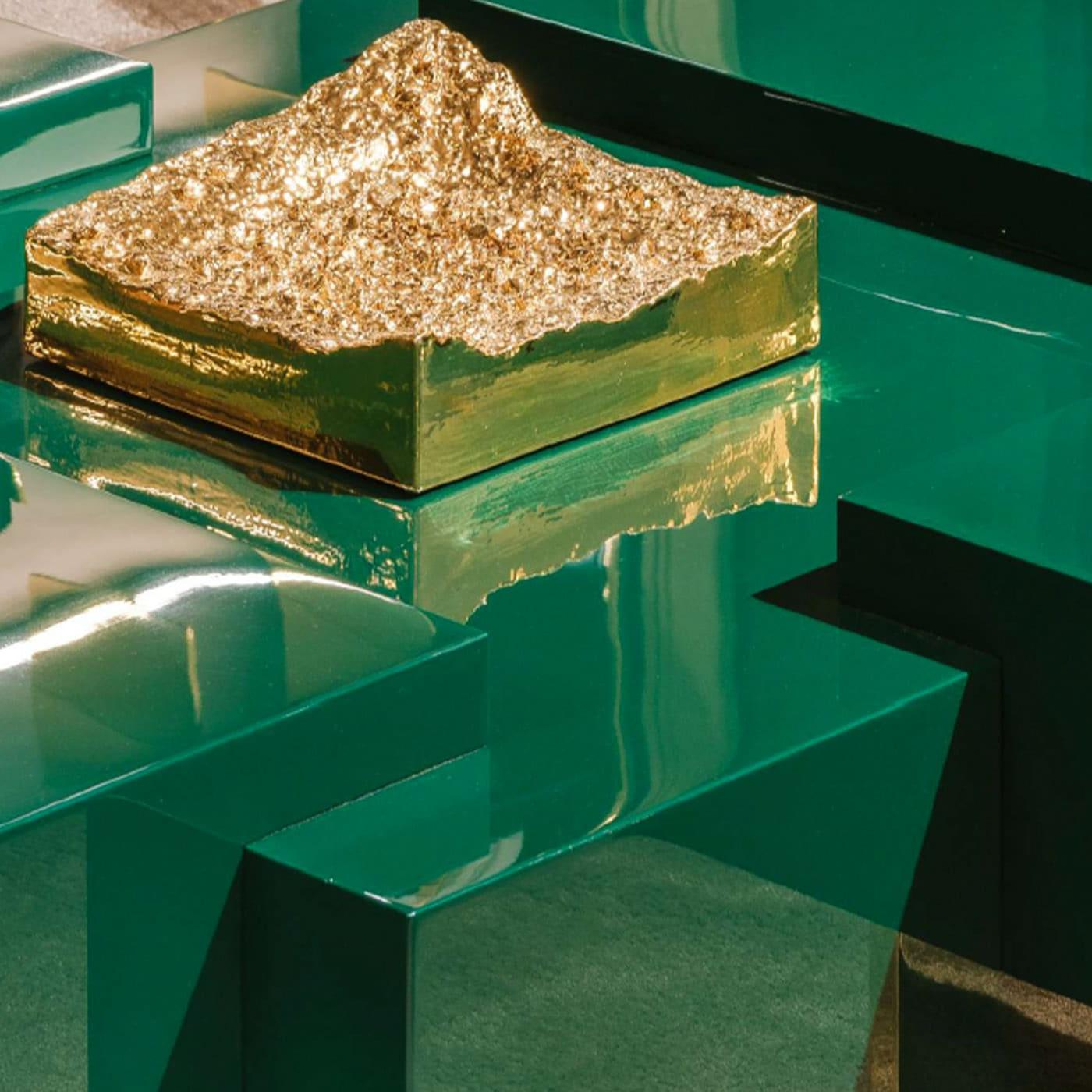 New Mark Green/Gold Coffee Table