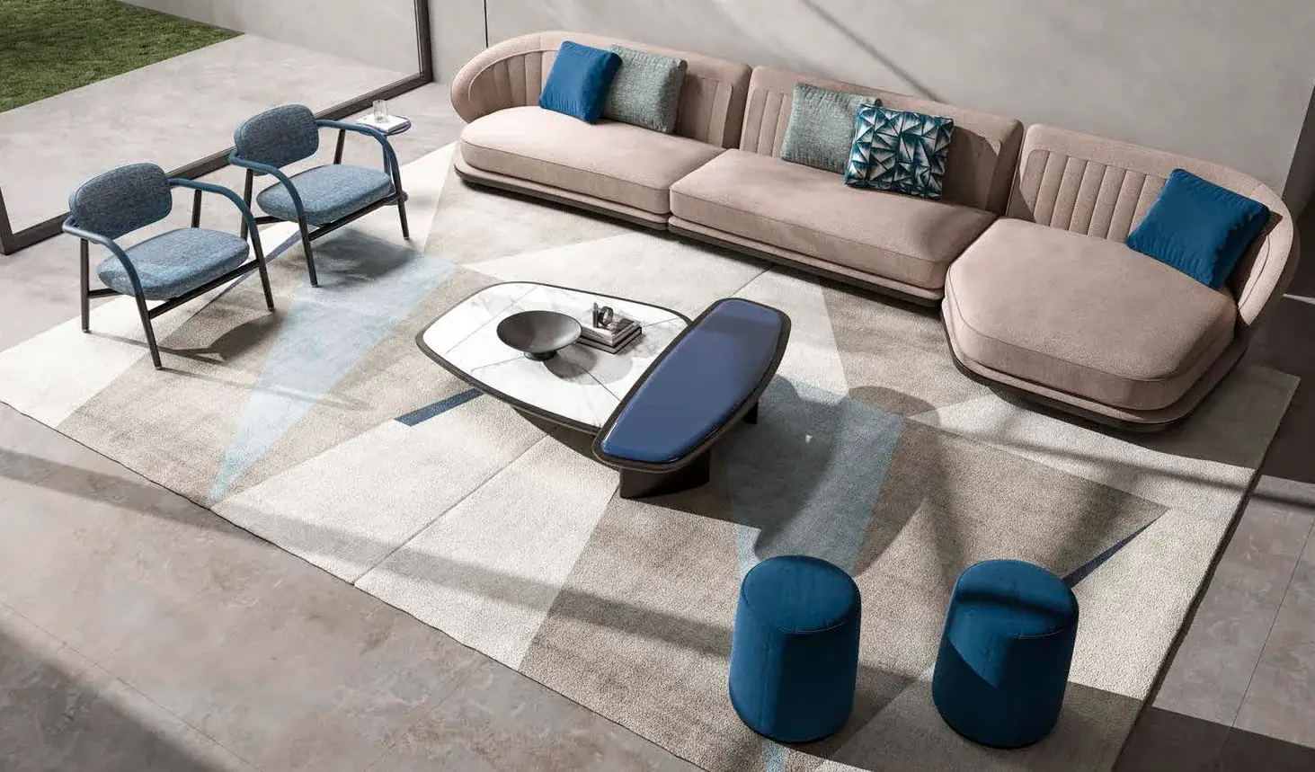 Kigali Unique Marble Coffee Table
