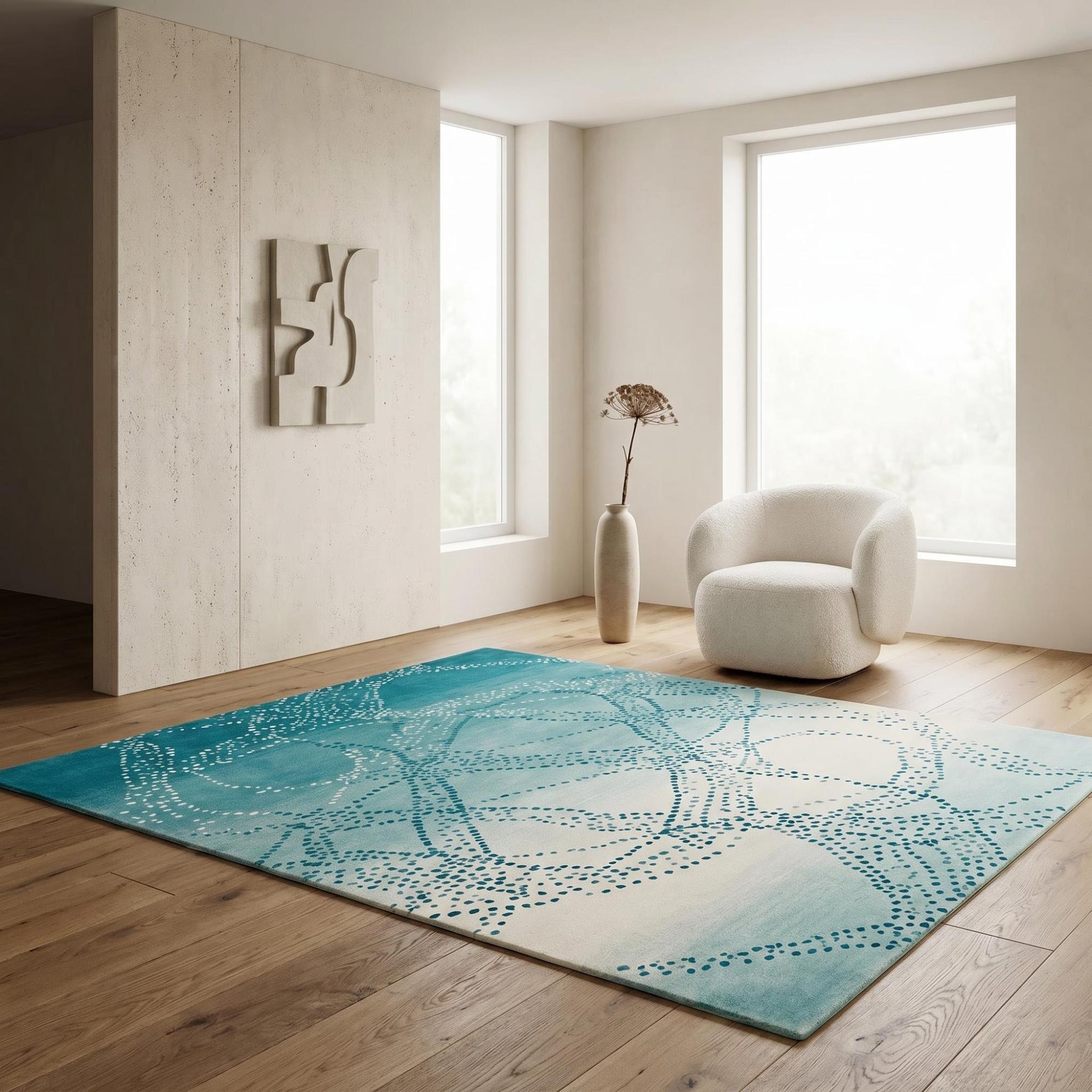 Ocean Web Teal Rug