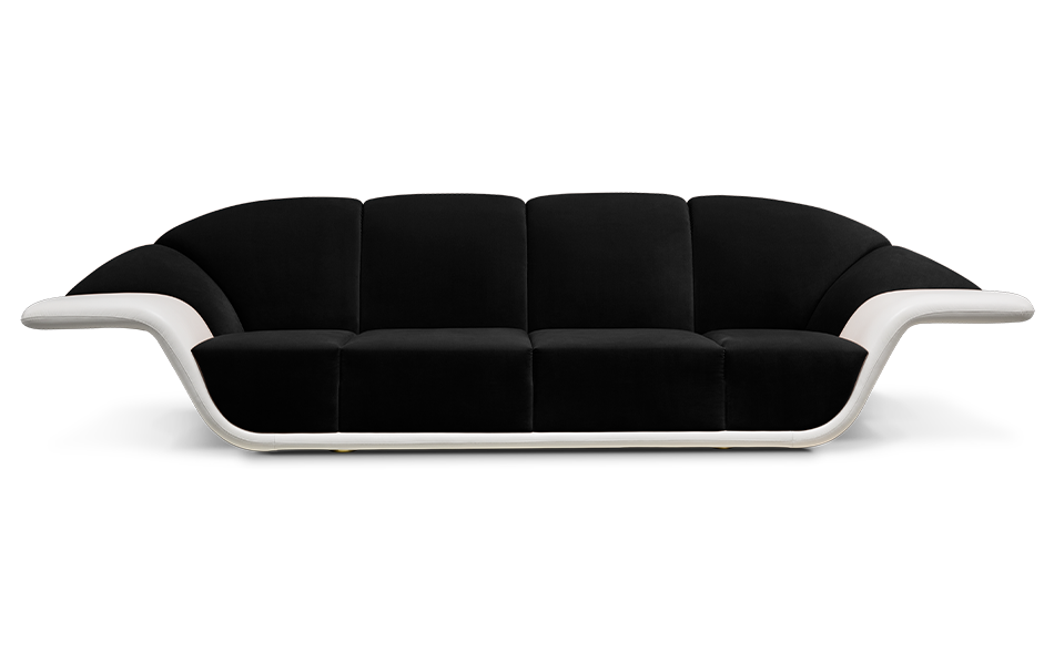 Kole Black & White Sofa