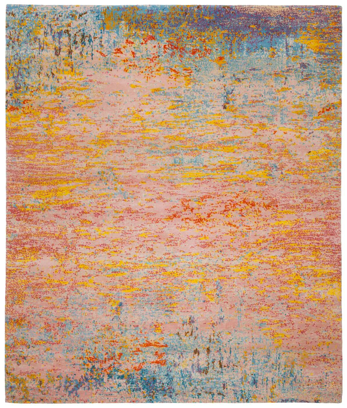 Artwork 1 Multicolor Pink Rug