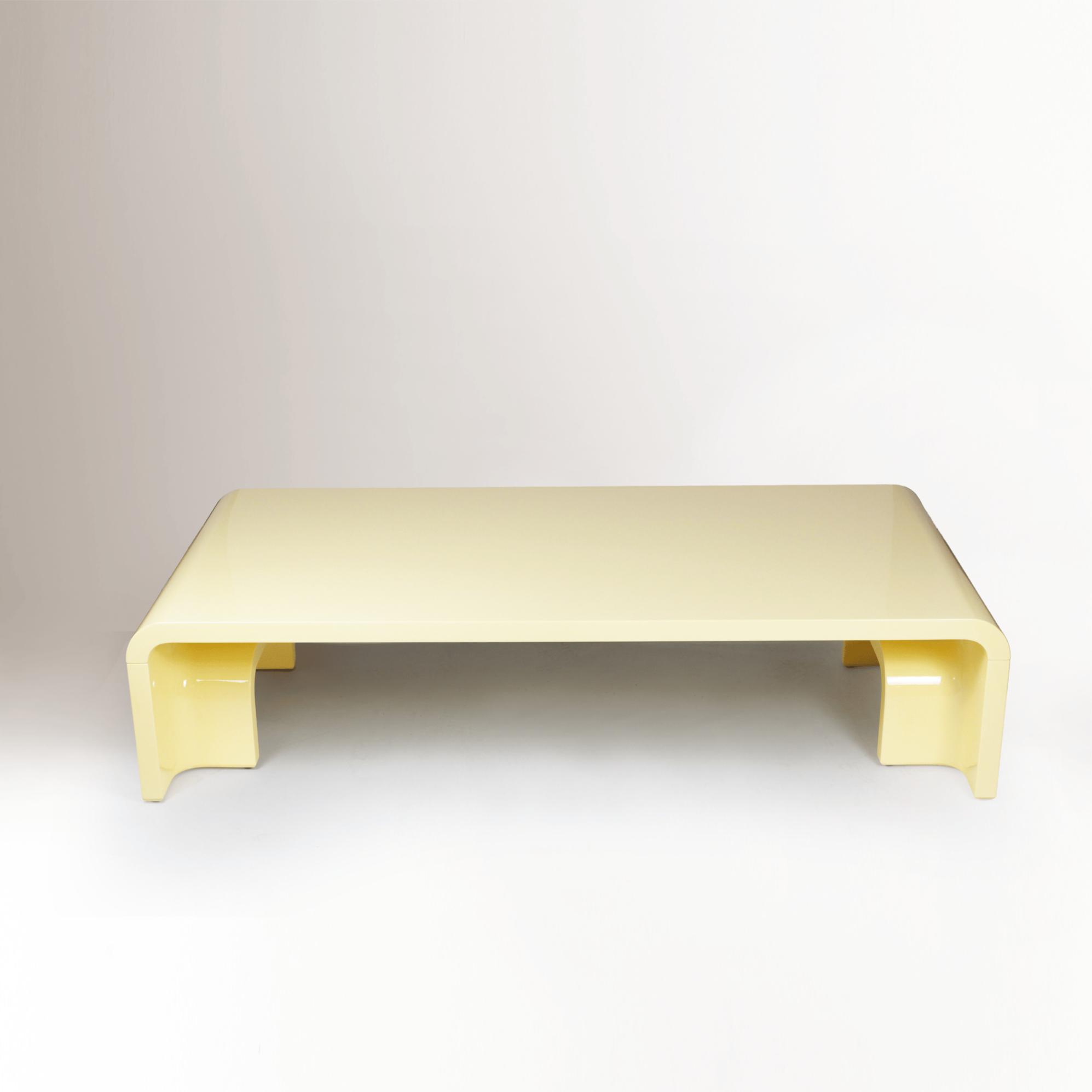 Pliè Yellow Sculptural Coffee Table