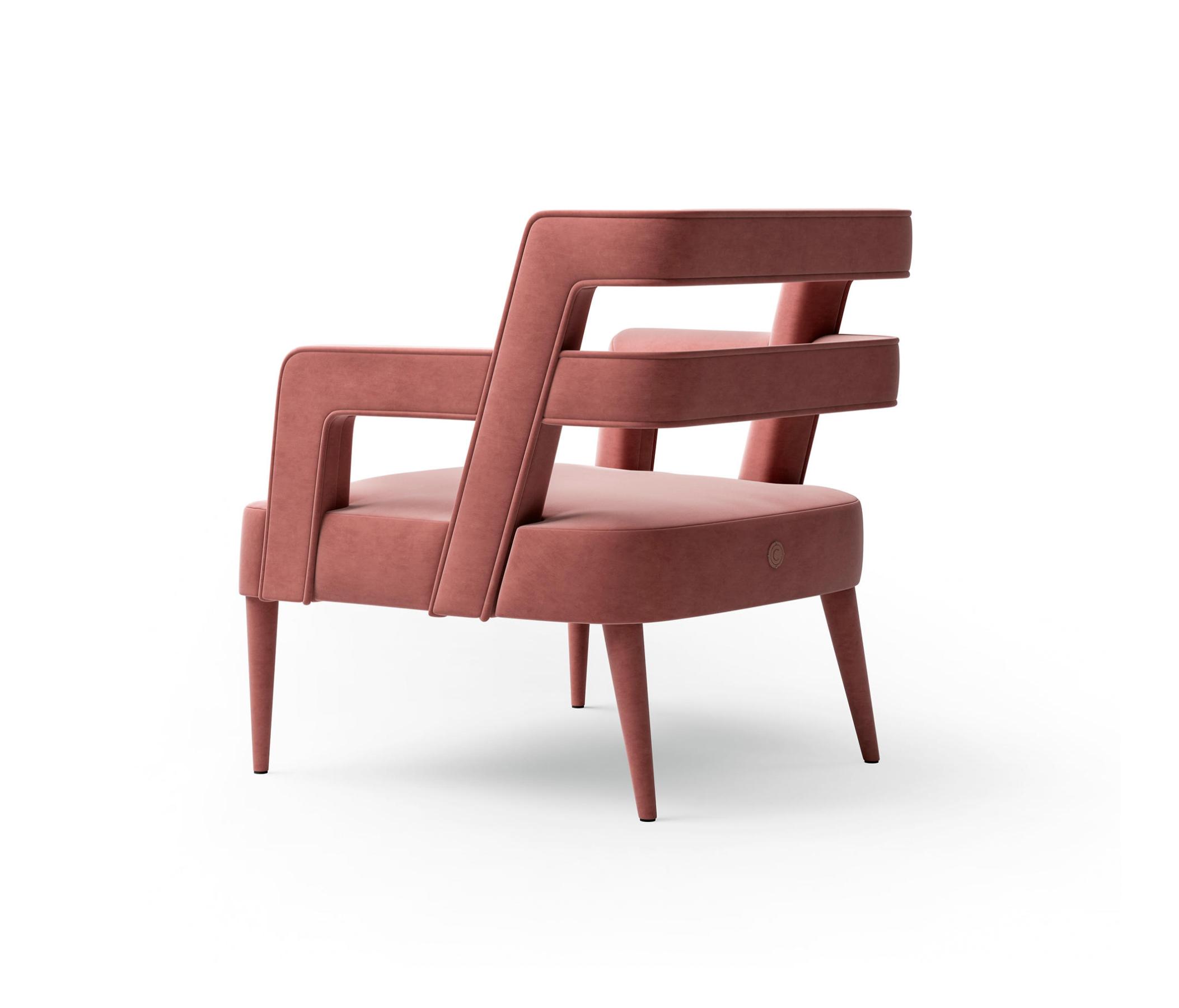 Upholstered Pink Armchair Charm