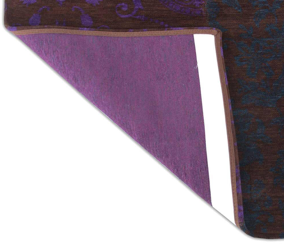 Patchwork Rug Multi Violet ☞ Size: 60 x 90 cm
