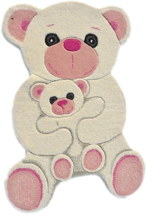 Animals Polar Bear Ivory / Pink Rug