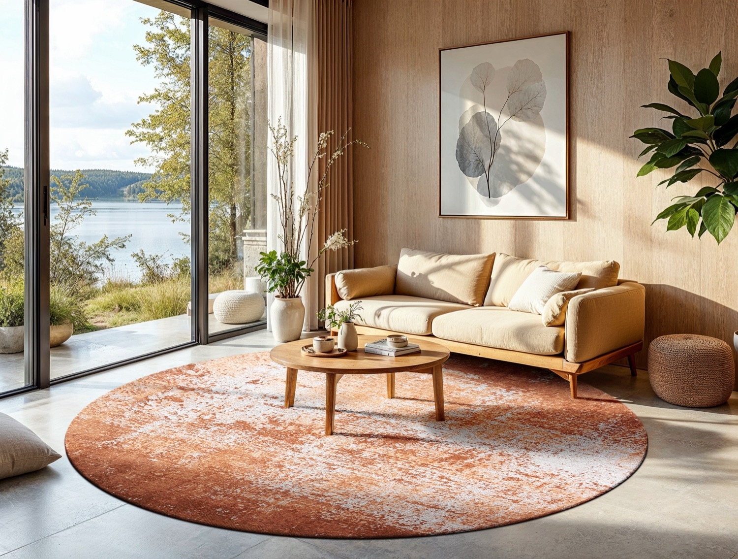 Mars 9657 Round Rug
