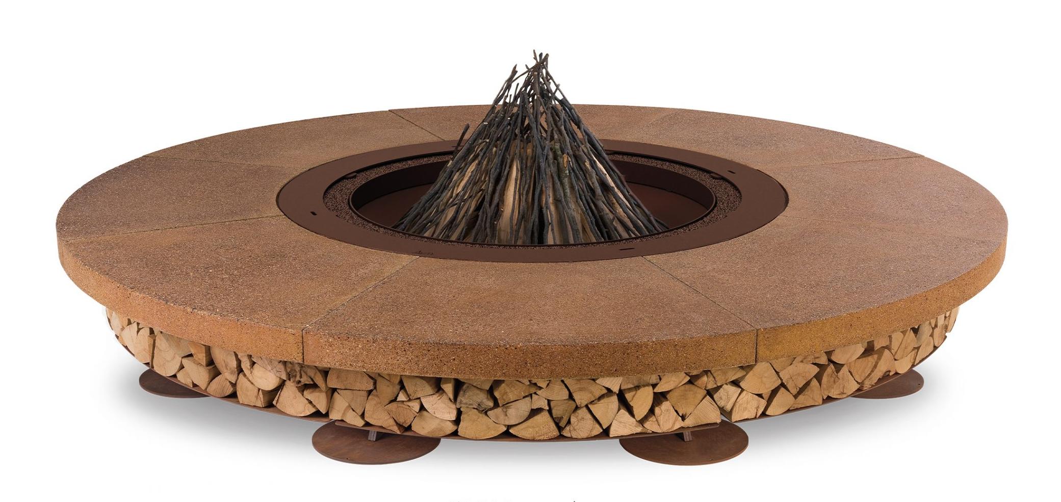 Ercole Concrete Brown Fire Pit
