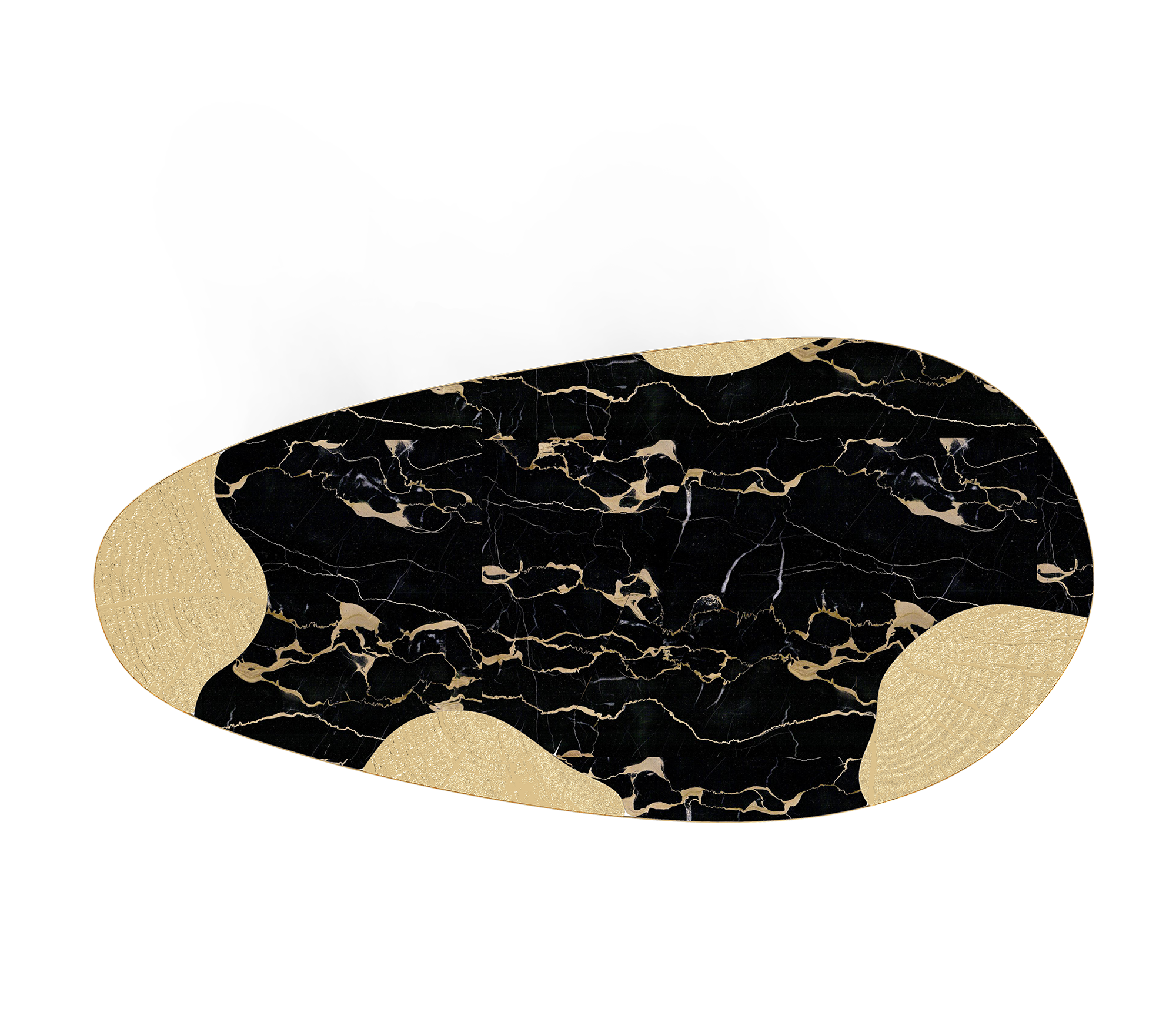 Athena Portoro Marble & Gold Table