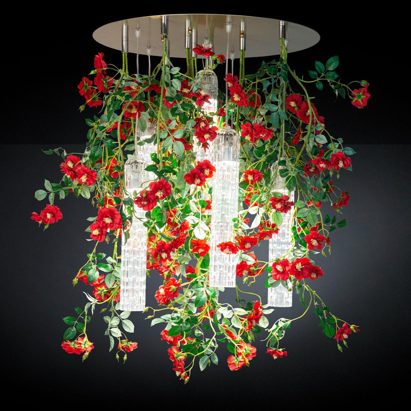 Red Roses Large Chandelier