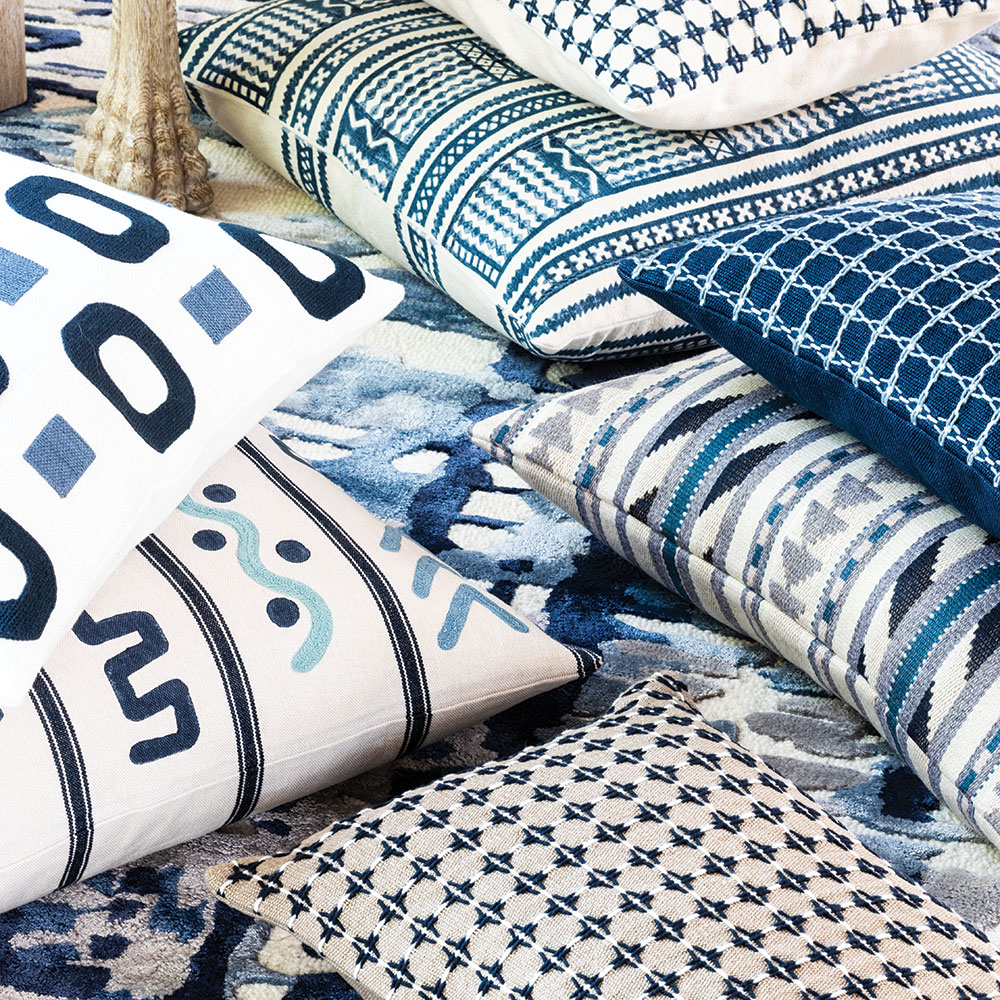 Maliana Indigo 50 × 35 Cushion
