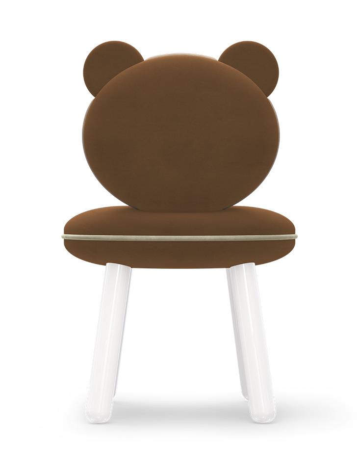 Fluffy Brown Bear Children's Chair