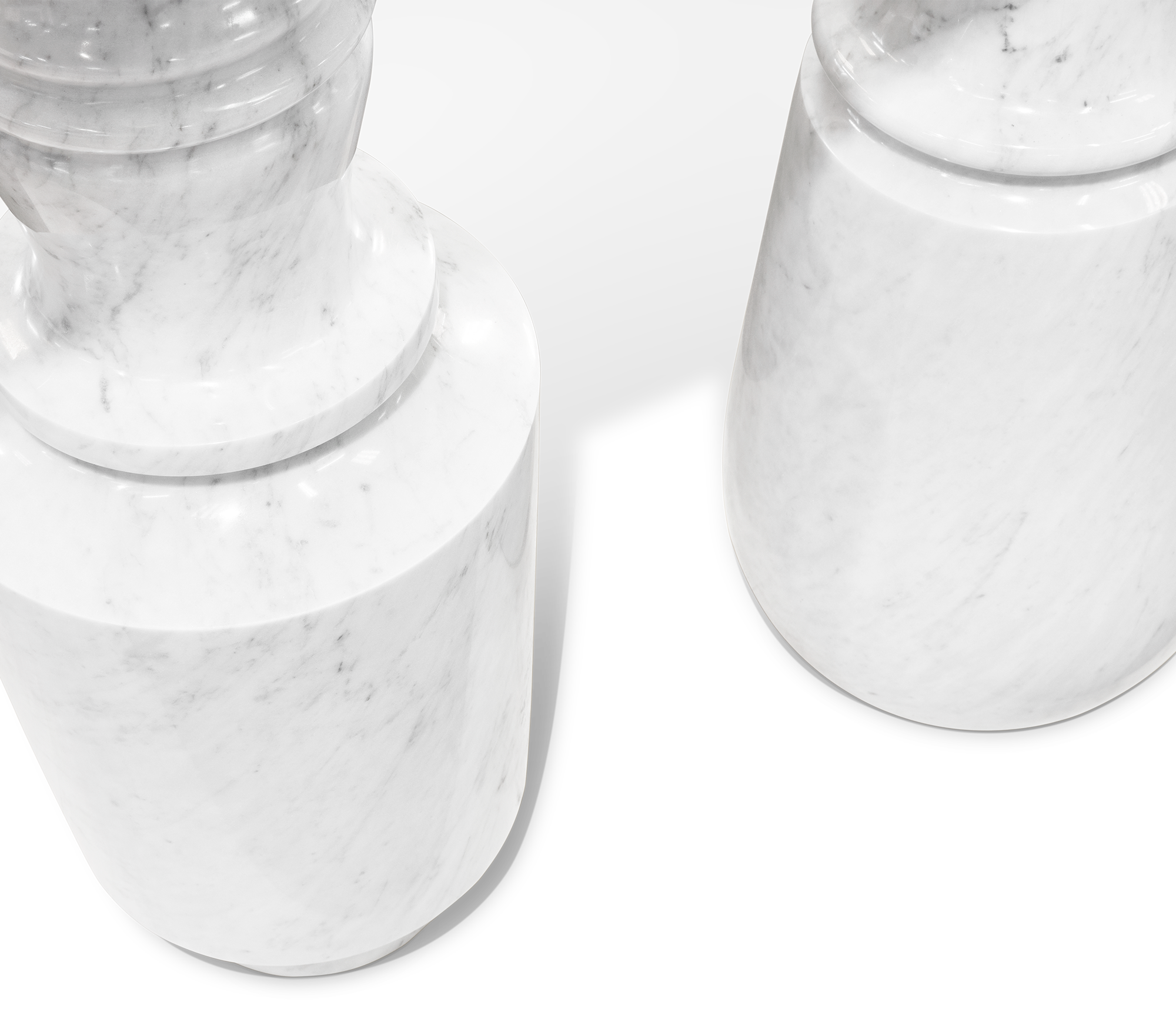 Obsidian Carrara Marble Console