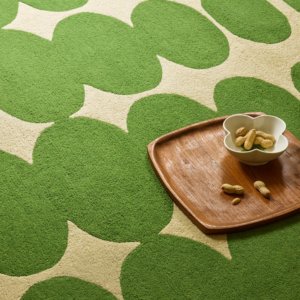 Optical Oval Green/Cream 157707 Rug | Size: 250 × 350 cm