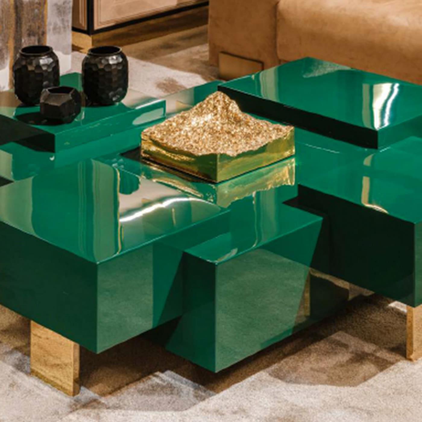 New Mark Green/Gold Coffee Table