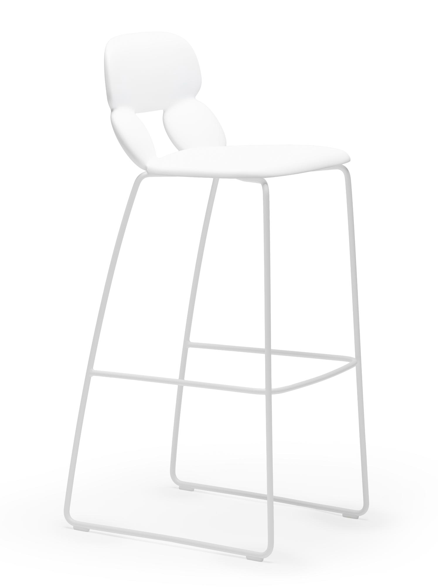 Nube White Bar Stool