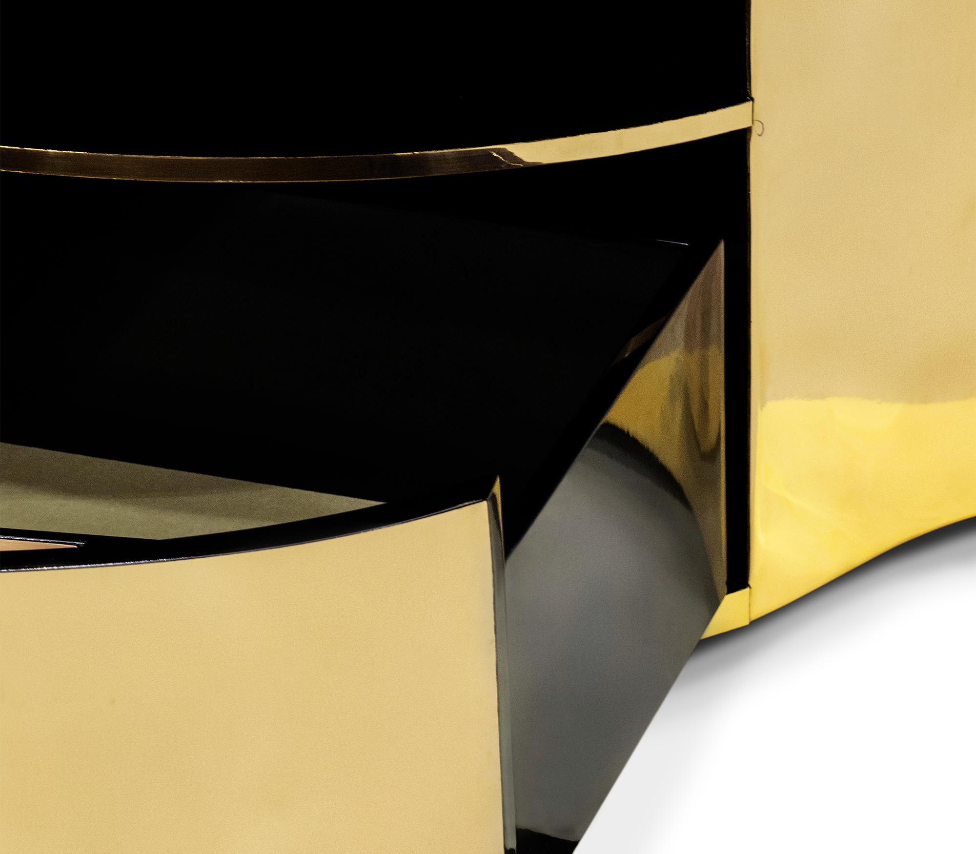 Crest Gold Bedside Table