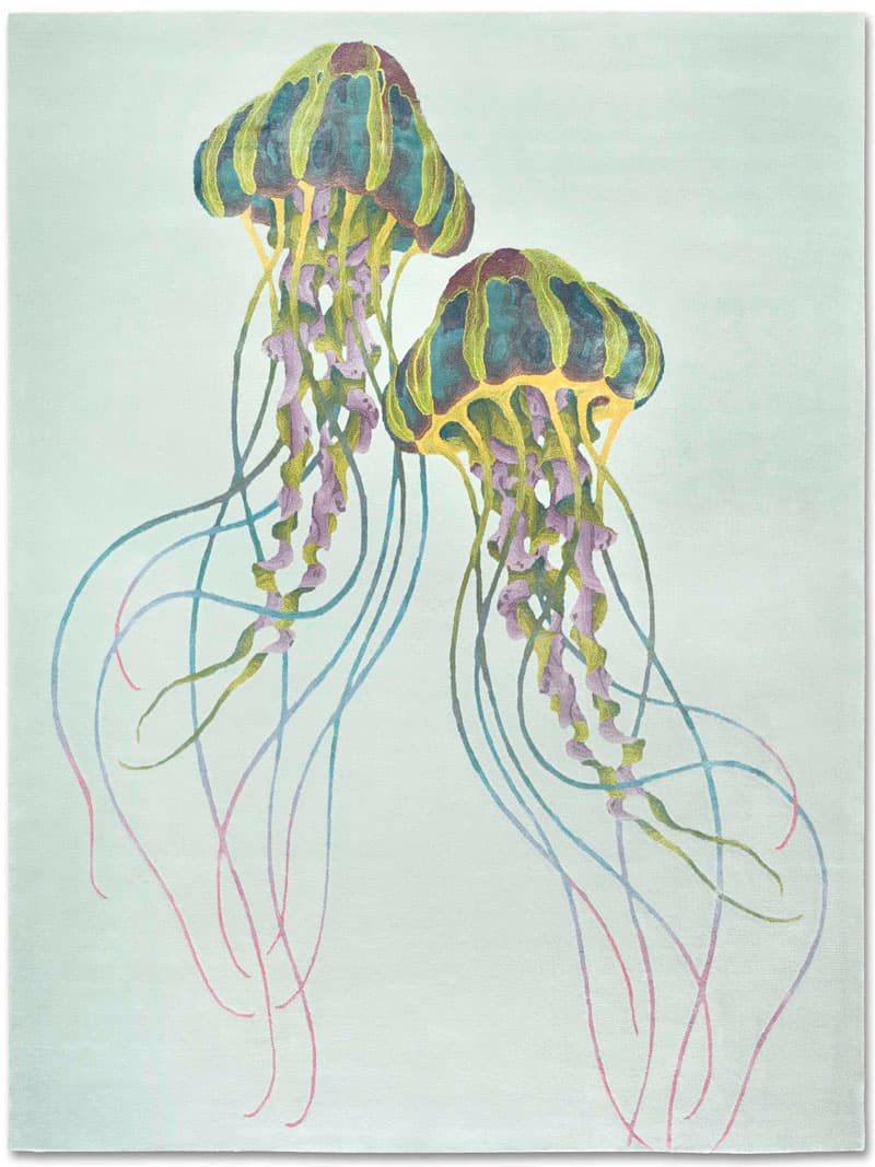 Jellyfish Hand-Knotted Rug ☞ Size: 274 x 365 cm