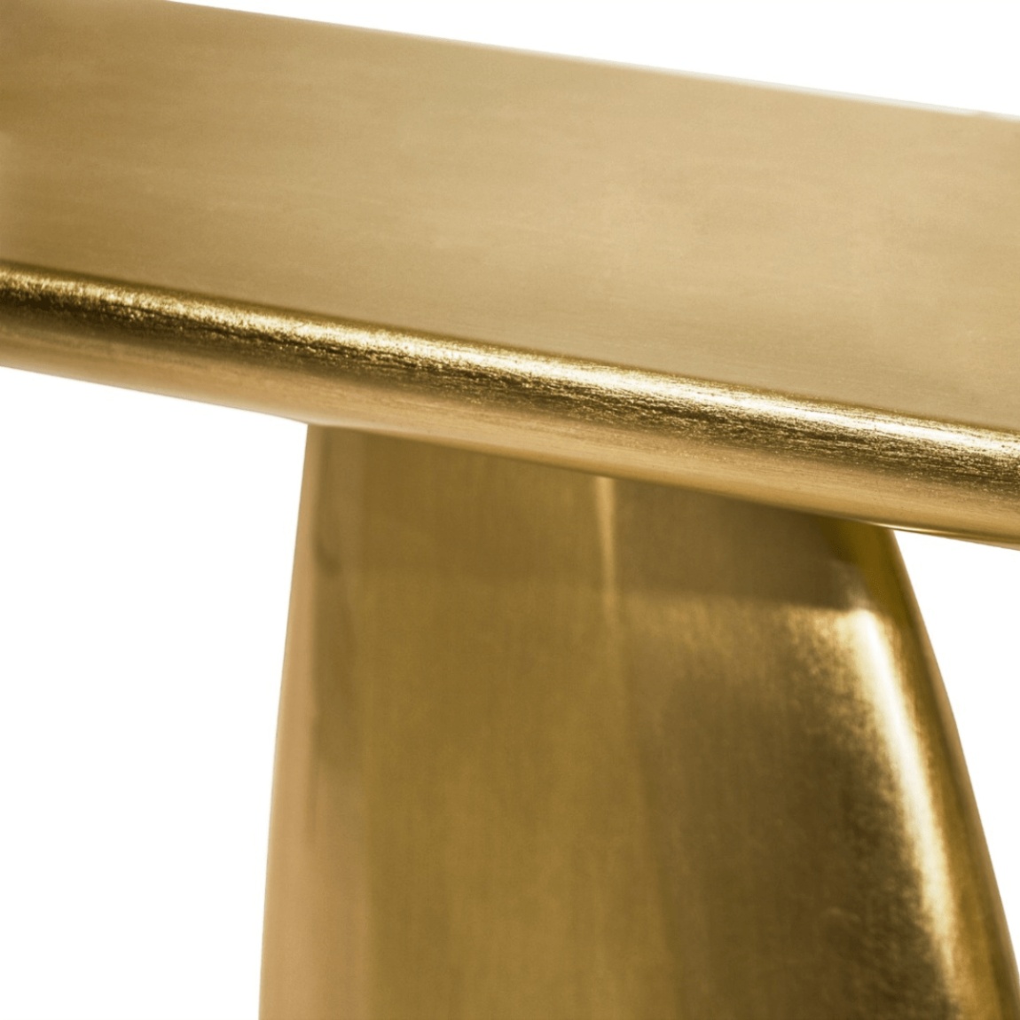 Sculptural Gold Console