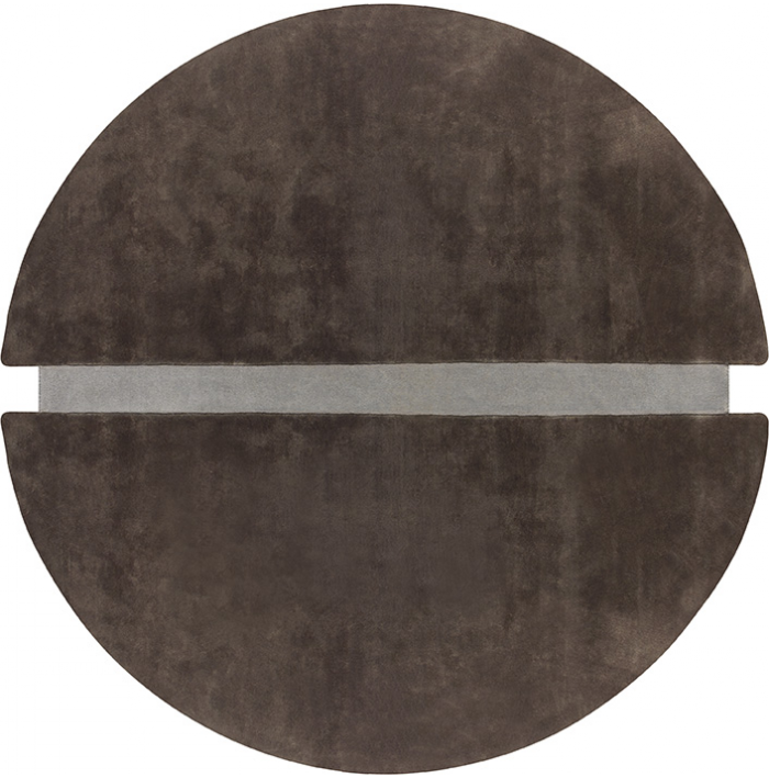 Pop Art Brown Round Rug