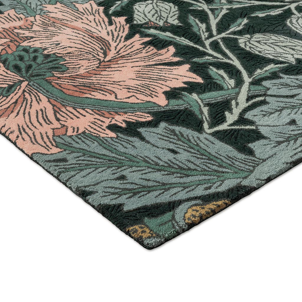 Honeysuckle & Tulip Teal 130407 Rug