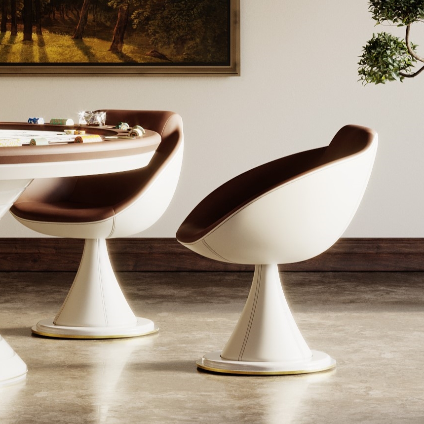 Shell Handcrafted Swivel Chair - 2