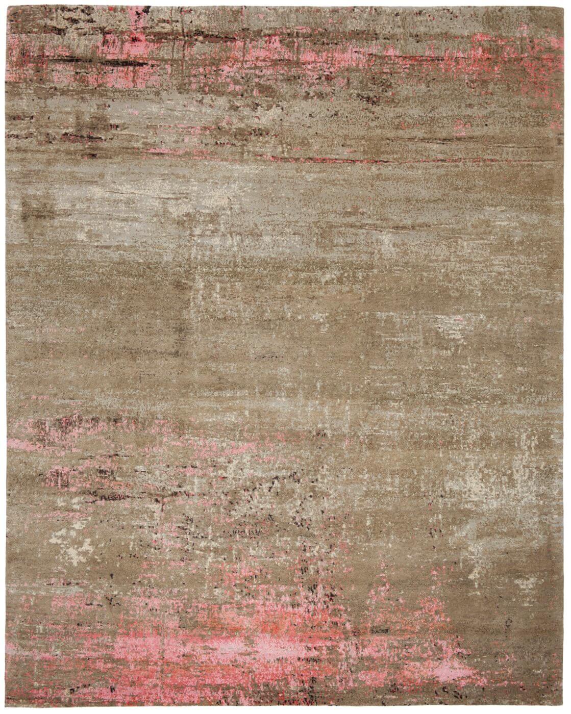 Artwork 19 Multicolor Pink Rug