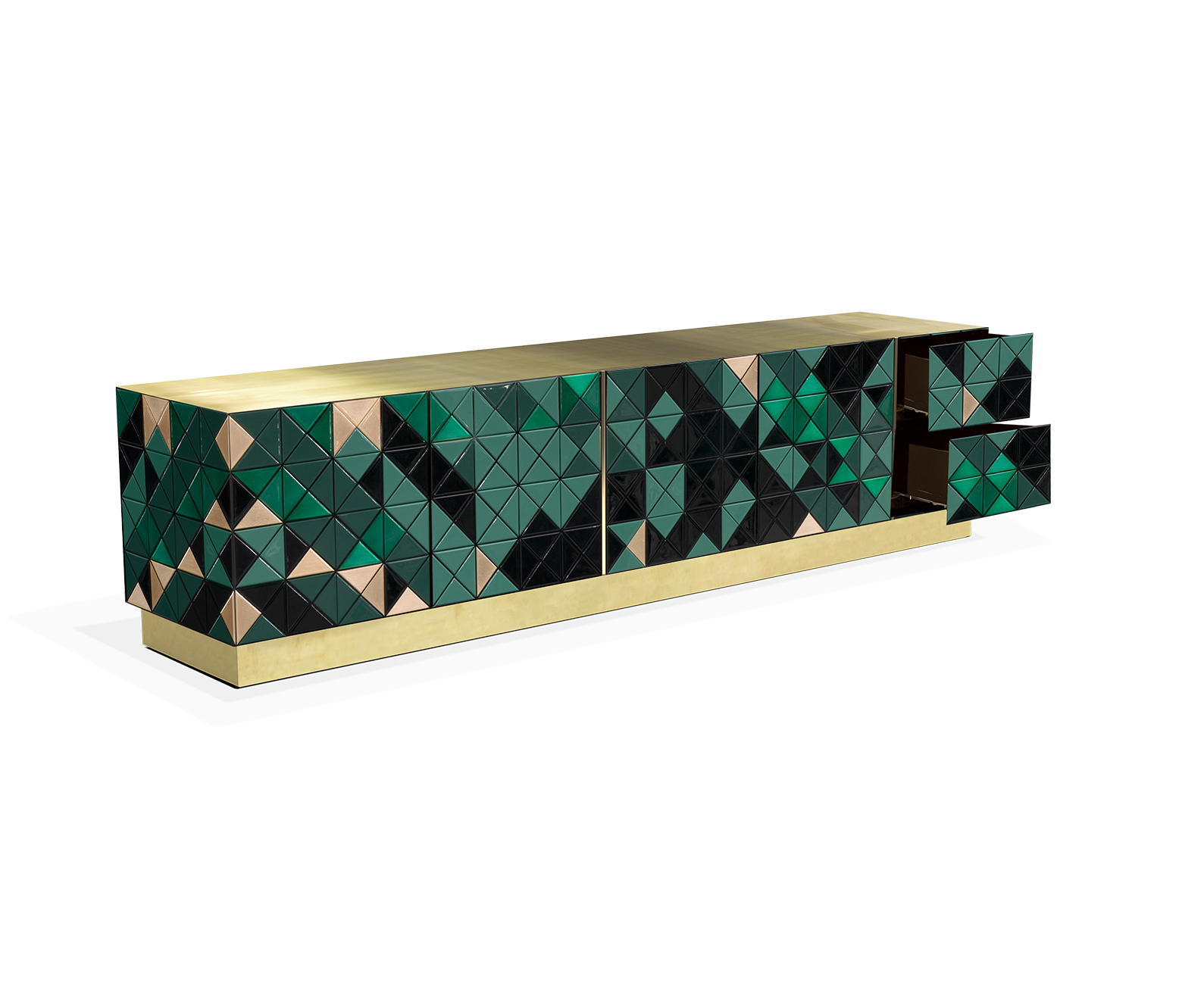 Mosaic Green TV Cabinet