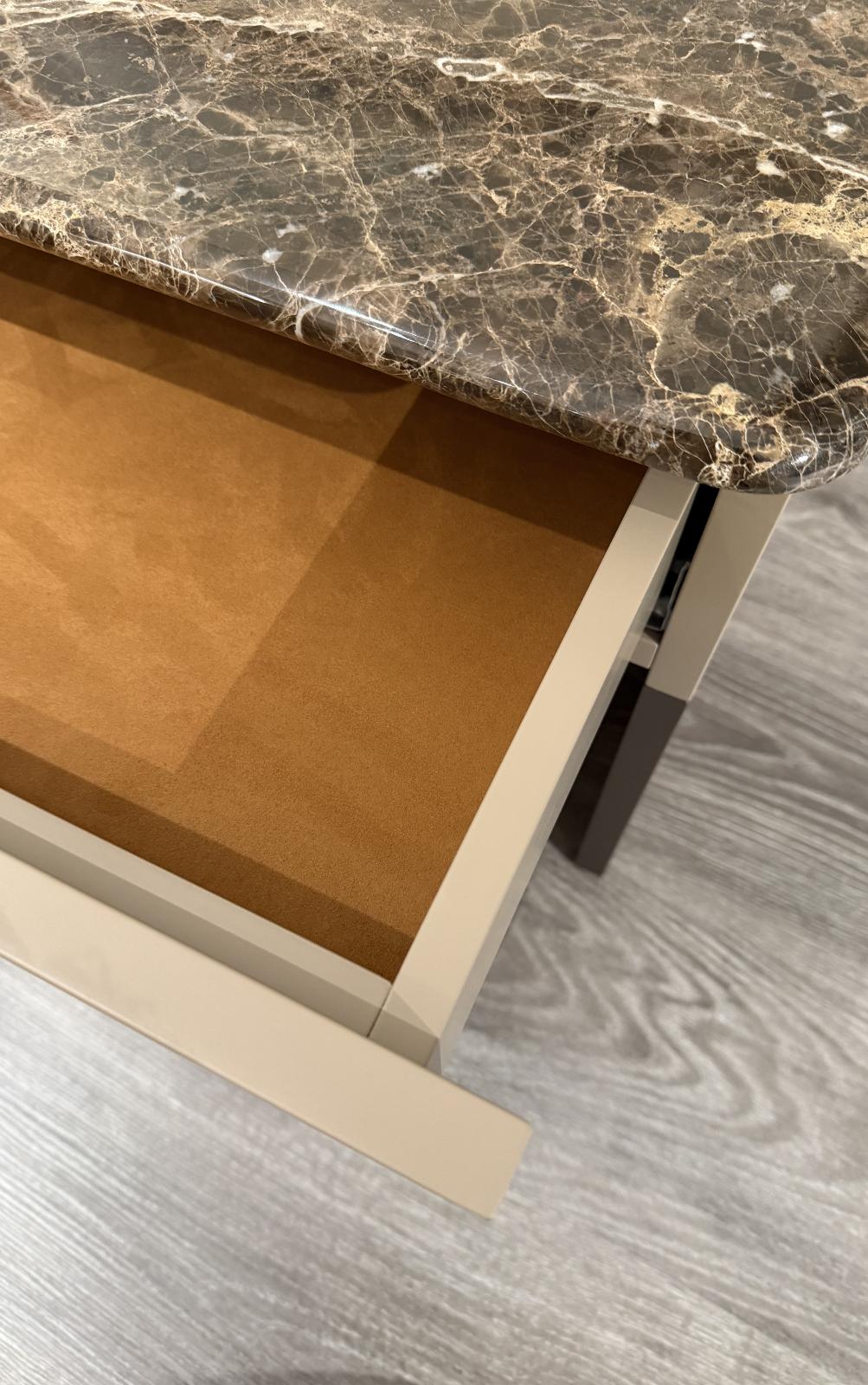 Bon Ton Bedside Table with Marble Top