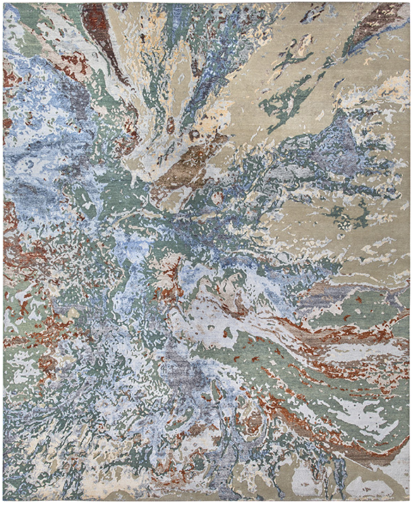 Luxury Handknotted Designer Abstract Rug